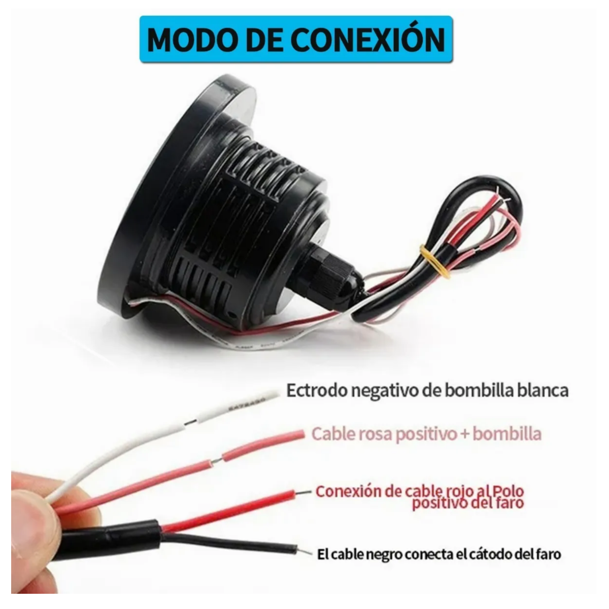 Duo Faros Antiniebla Led 3,5in Ojos De Ángel, Blanco
