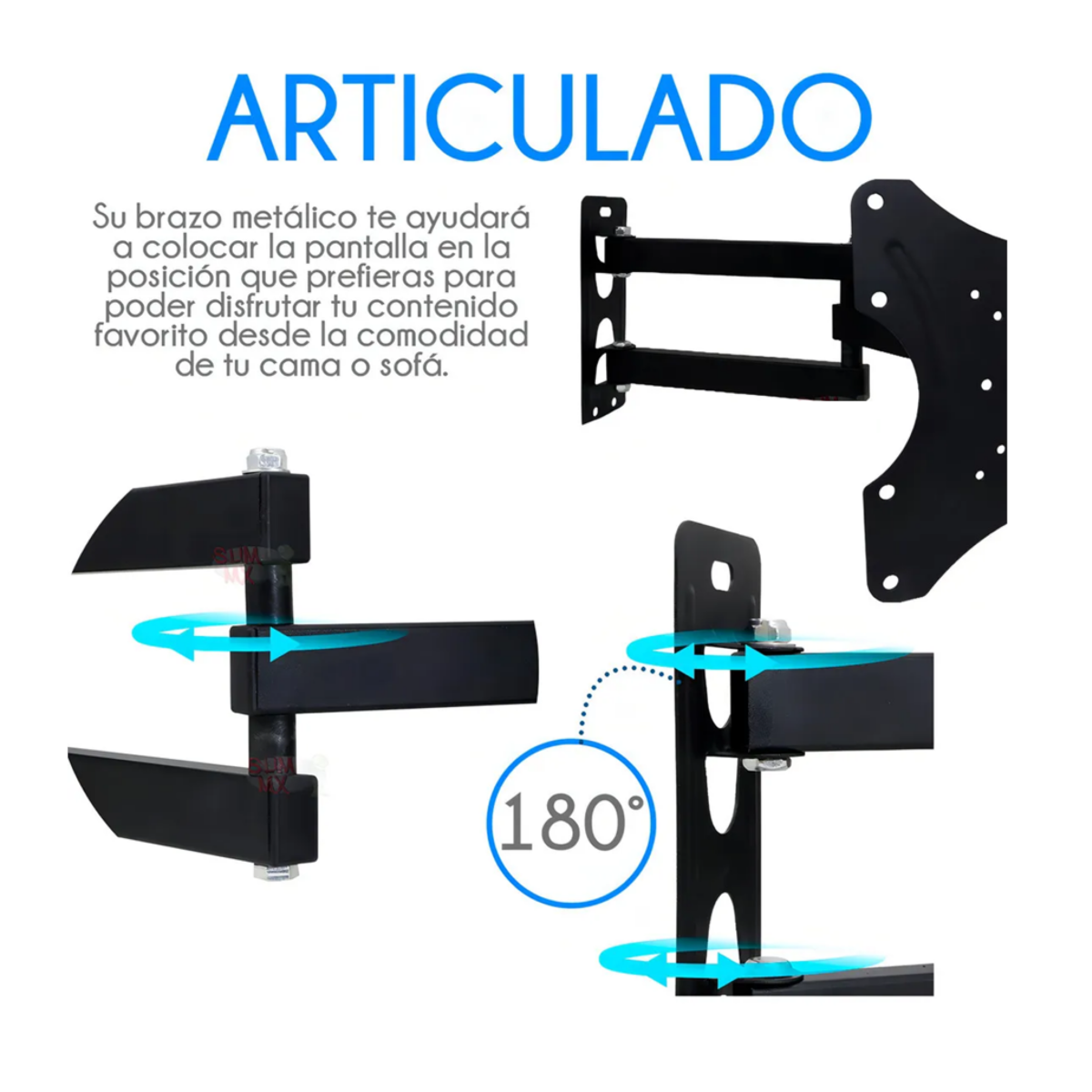 Soporte de pared para TV/Monitor de 14" a 42" negro