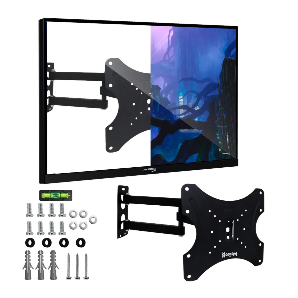 Soporte de pared para TV/Monitor de 14" a 42" negro