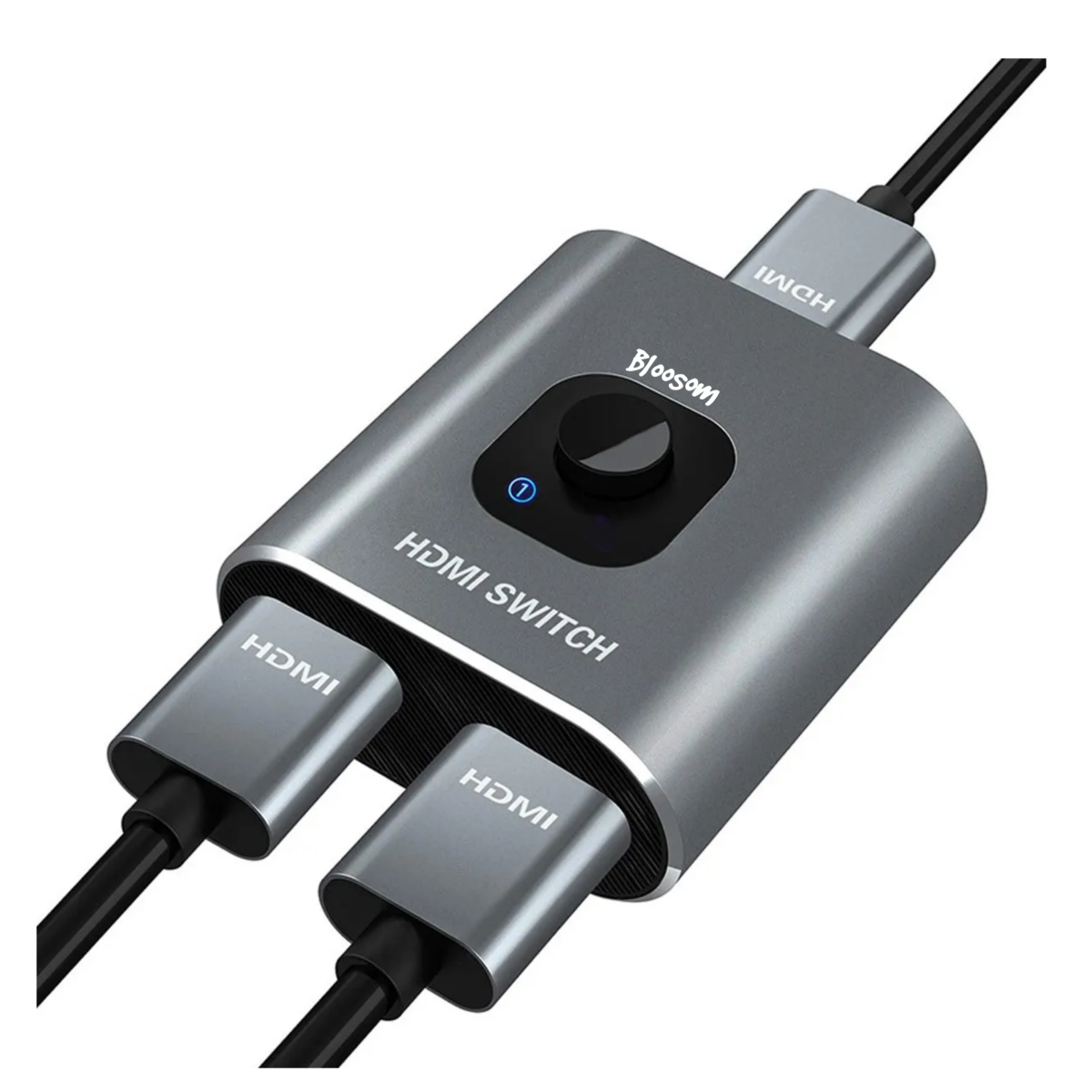 Switch Hdmi 4k 3d 2 En 1 Bidireccional Conmutador, Gris