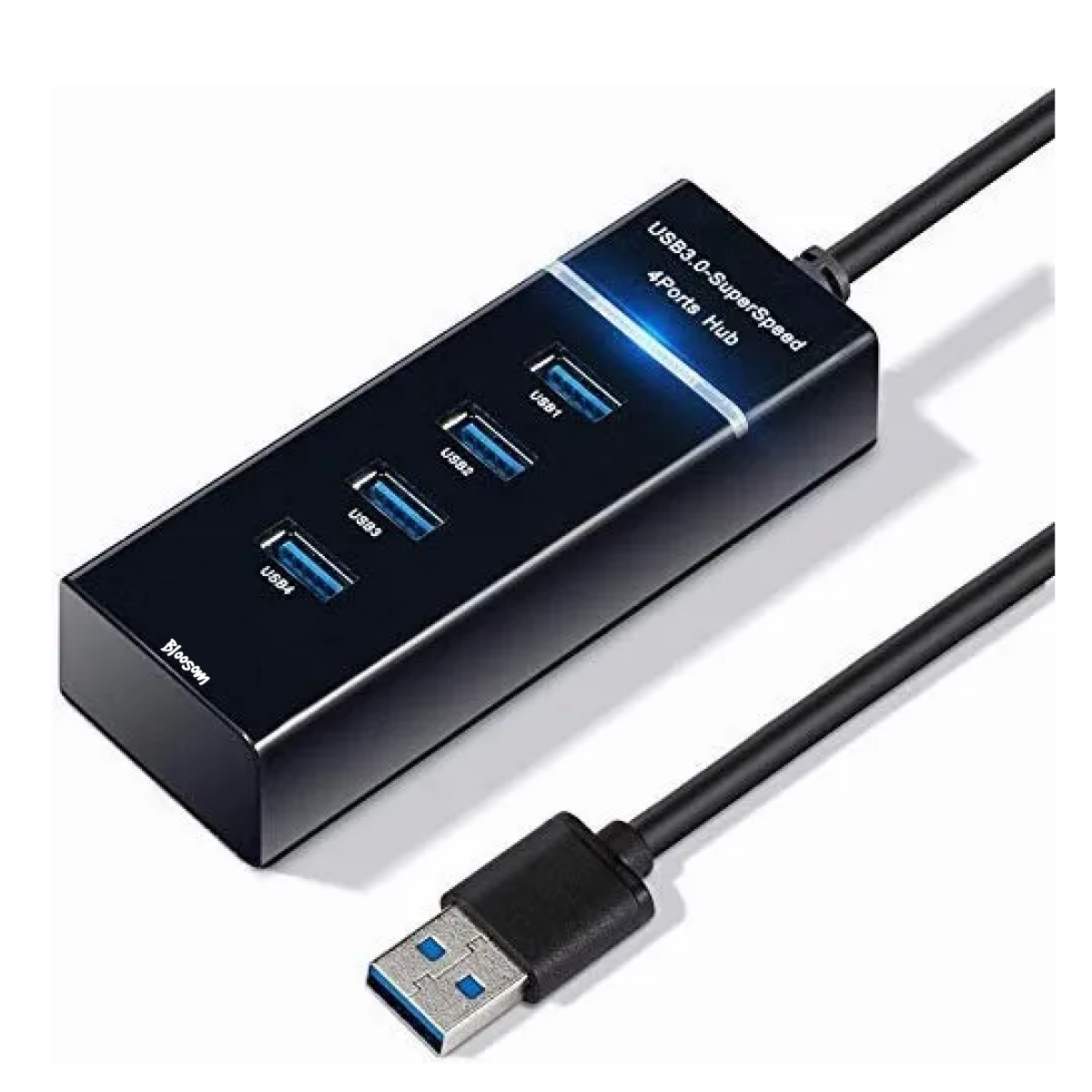 Hub Usb 3.0 4 Puertos Expansor Multi Para Laptop Pc 4 En 1, Negro