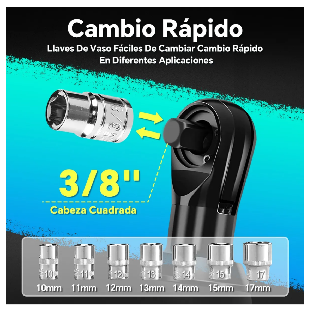 Mini Pistola Impacto Llave De Trinquete Inalámbrica, Azul