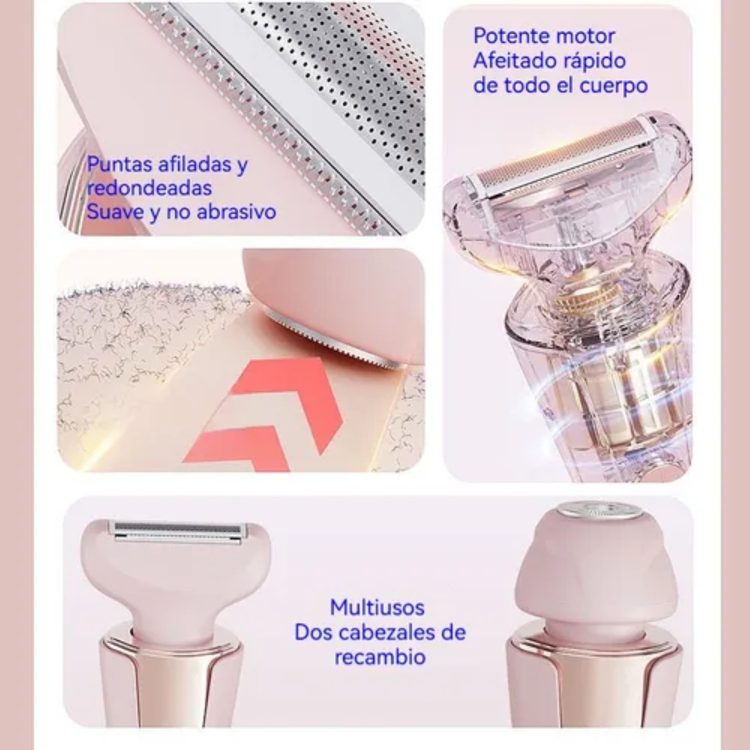 Mujer Eléctrica Depiladora Máquina Rosa