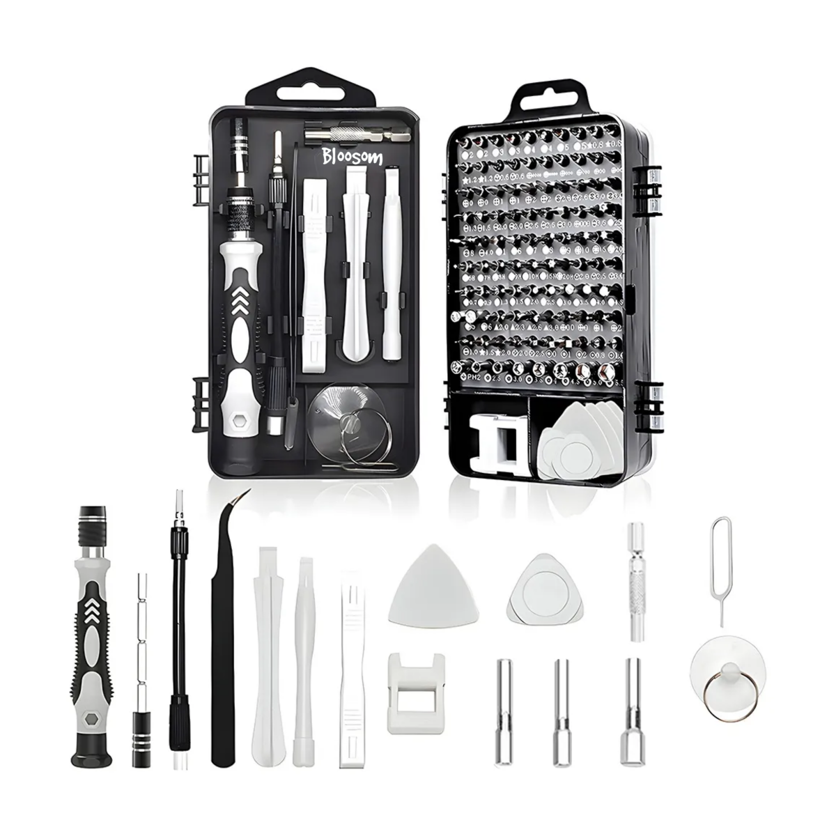 Kit De Desarmadores Y Herramientas De Precisión, Negro/Blanco