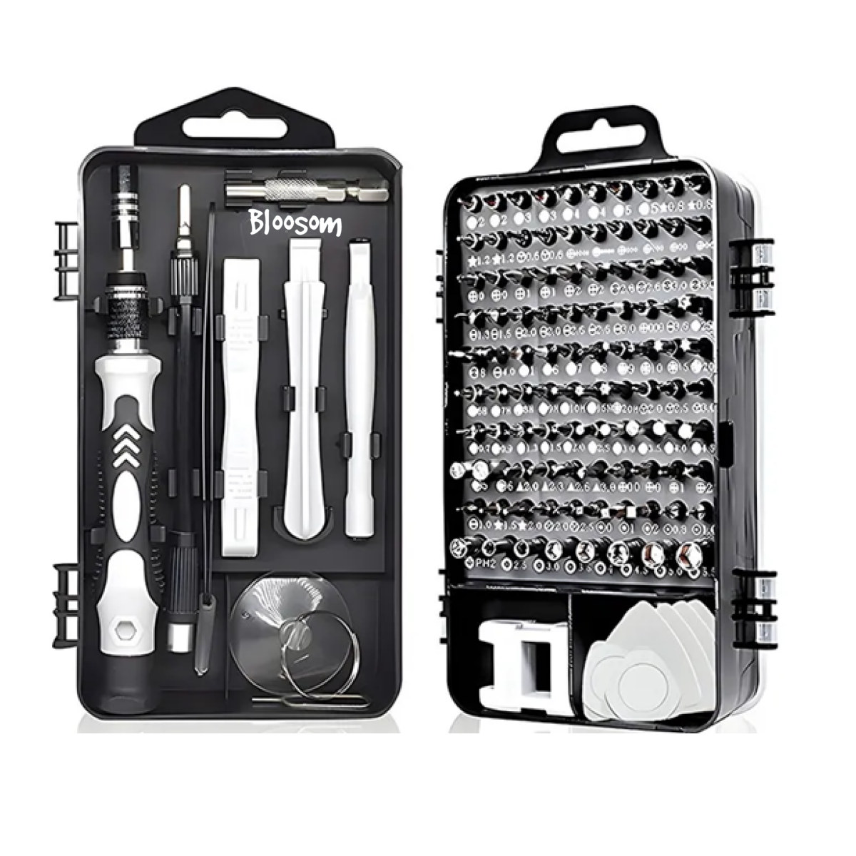 Kit De Desarmadores Y Herramientas De Precisión, Negro/Blanco