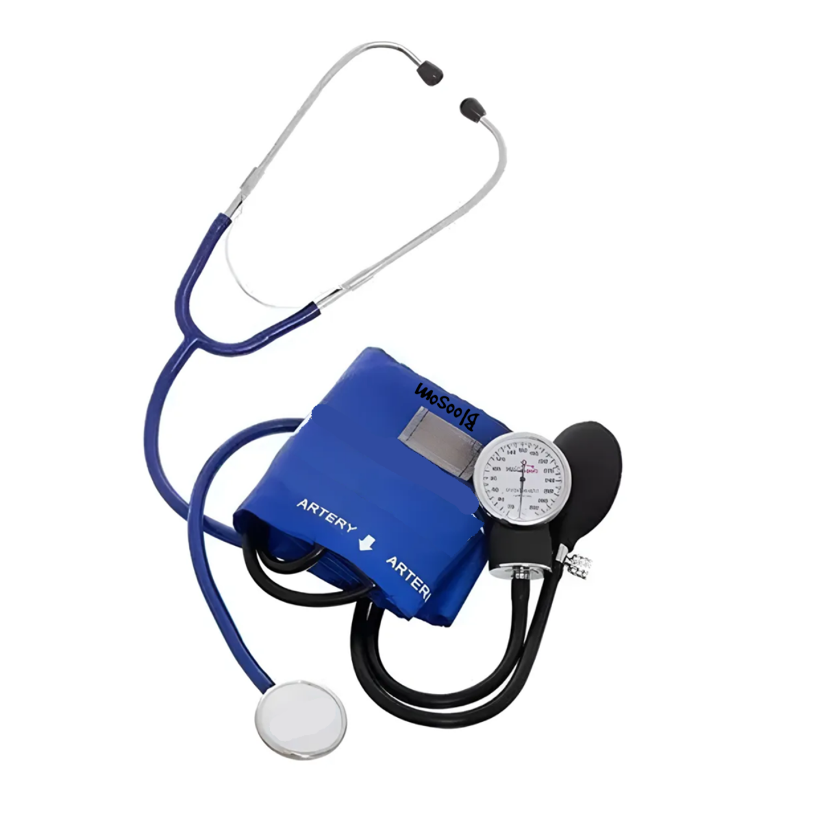 Kit Baumanómetro Con Estetoscopio Simplex,  Azul