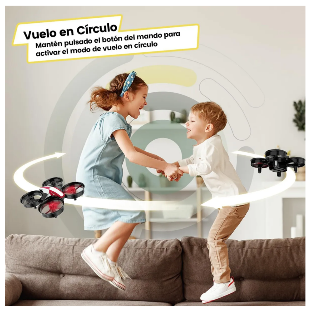 Mini drone rojo 3 baterías