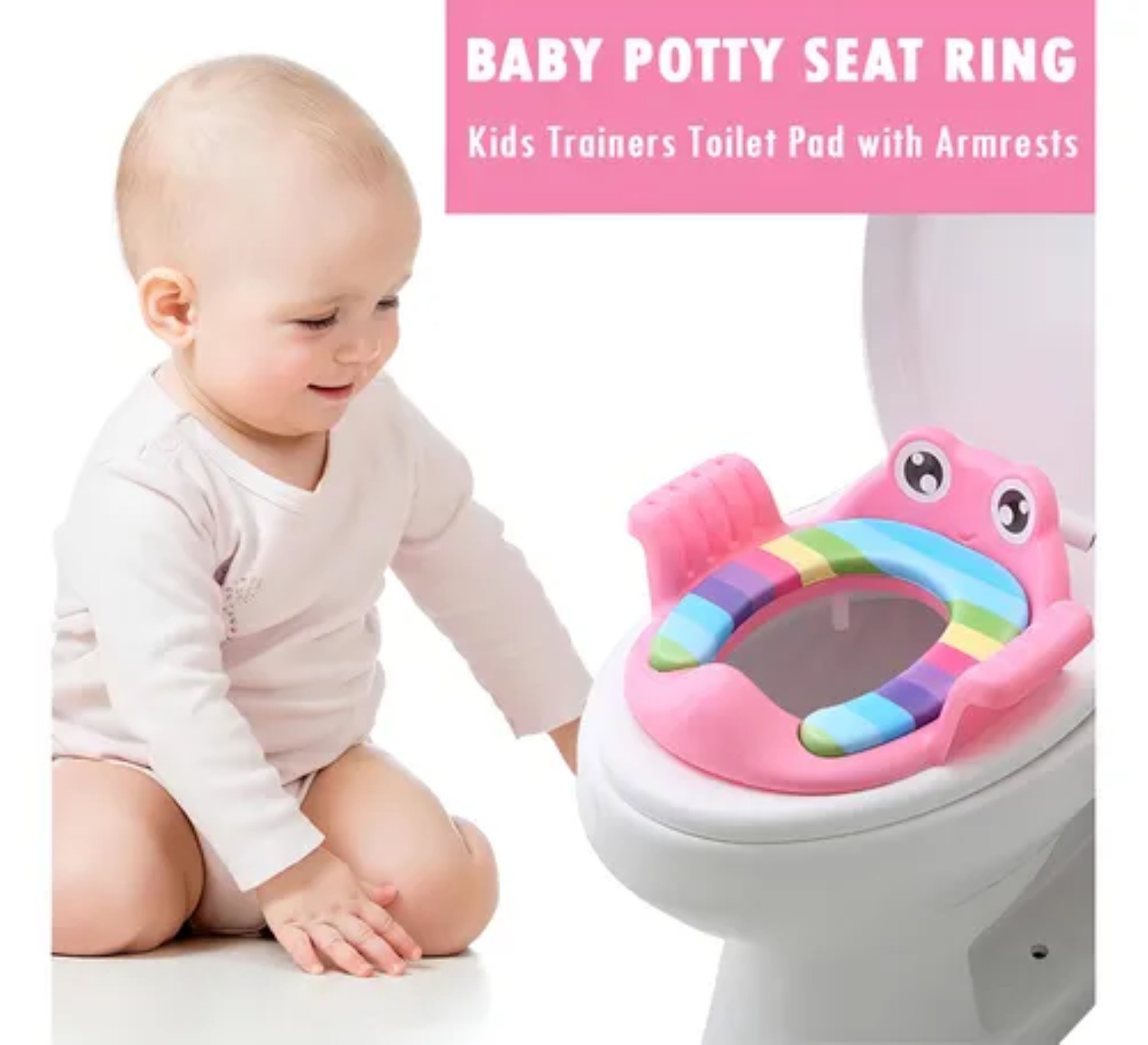 Asiento Adaptador Baño Niña rosa