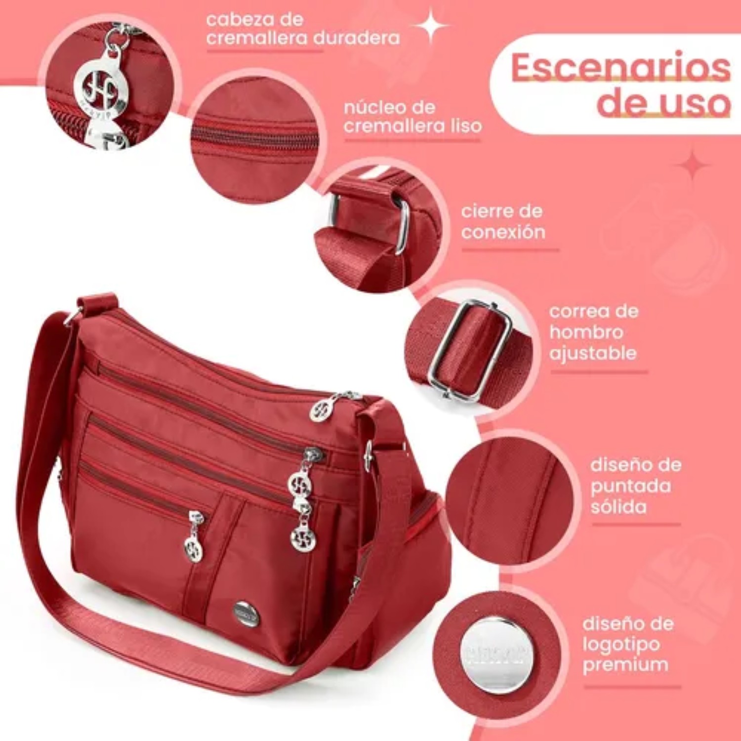 Bolsa Impermeable Dama Roja