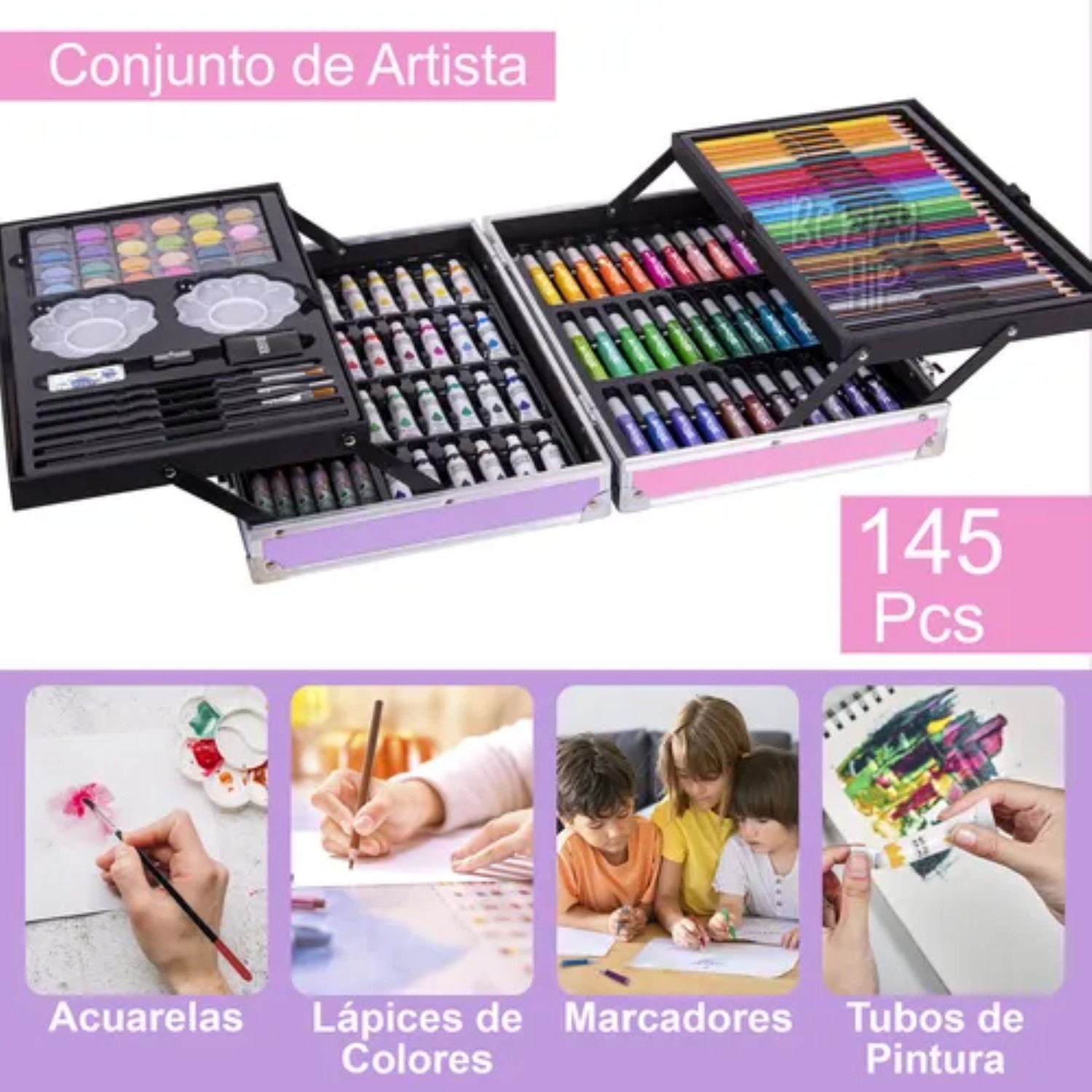 Set De Arte Disney Stitch Marcadores 145PZ 