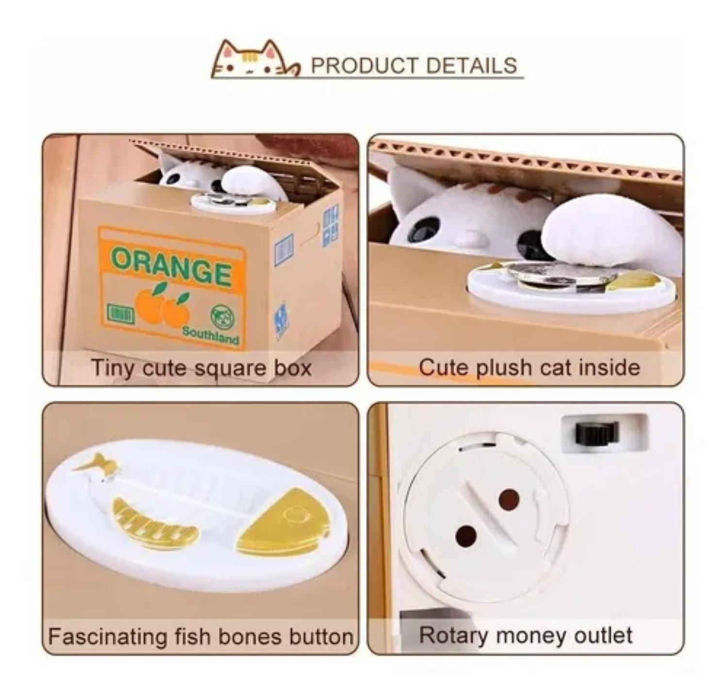 Gato Blanco Roba El Sonido De Monedas Cafe