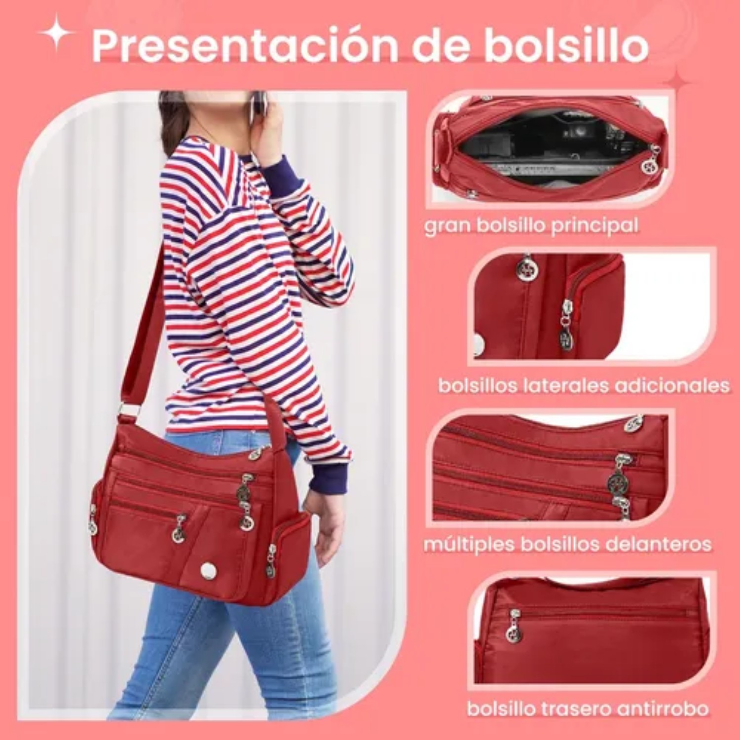 Bolsa Impermeable Dama Roja