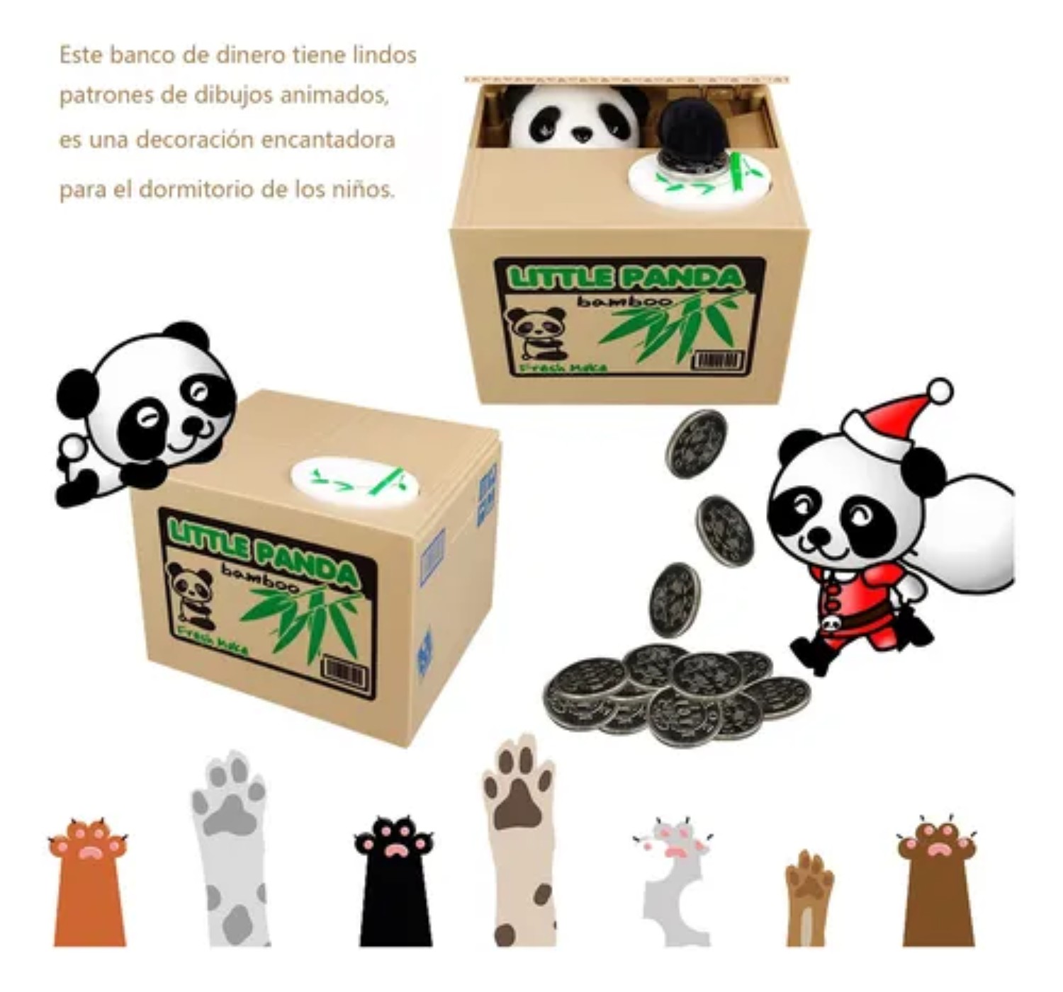 Panda Roba Moneda De Dinero Electronica Sonido Cafe