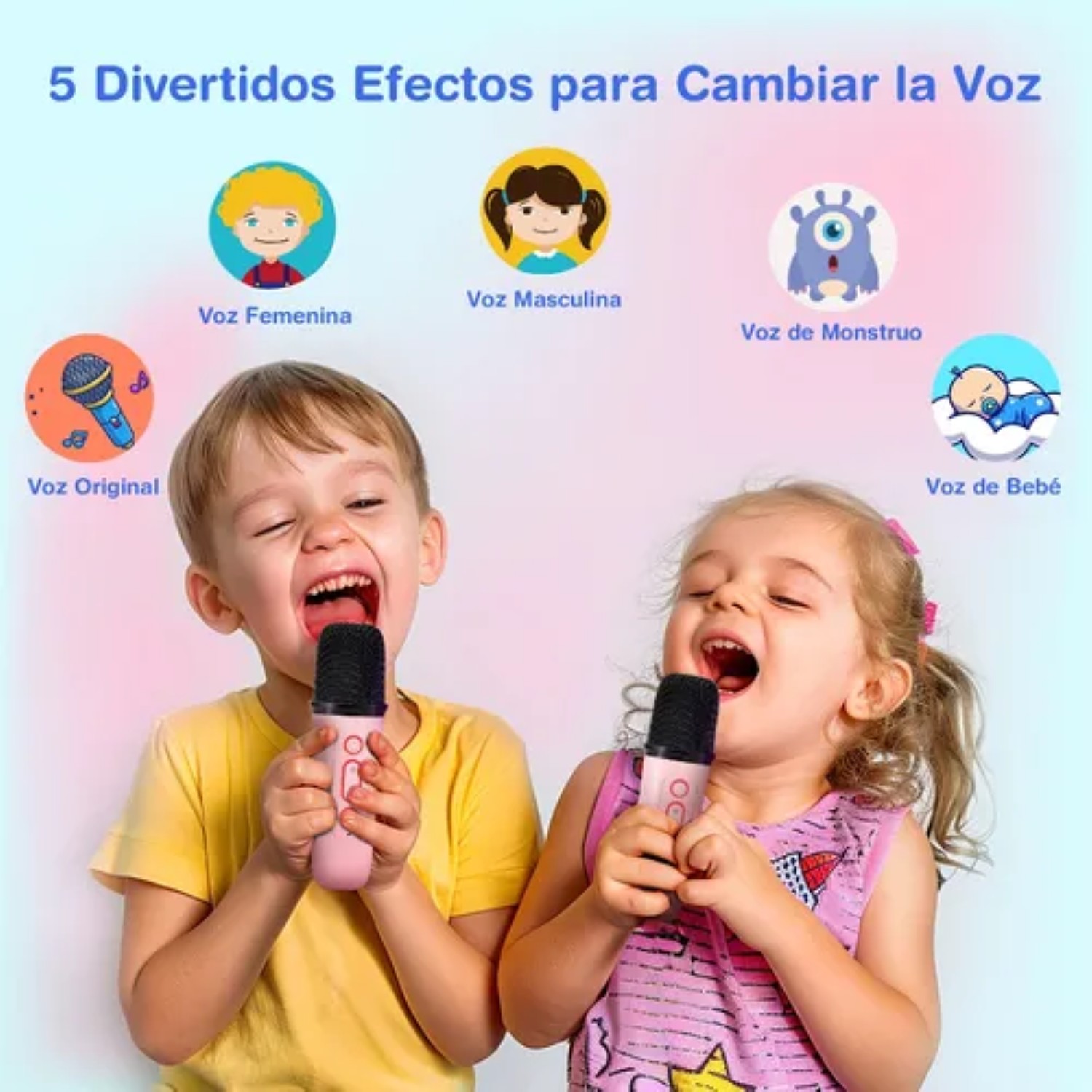 Mini Máquina De Karaoke Bluetooth 3pz Redondo Rosa
