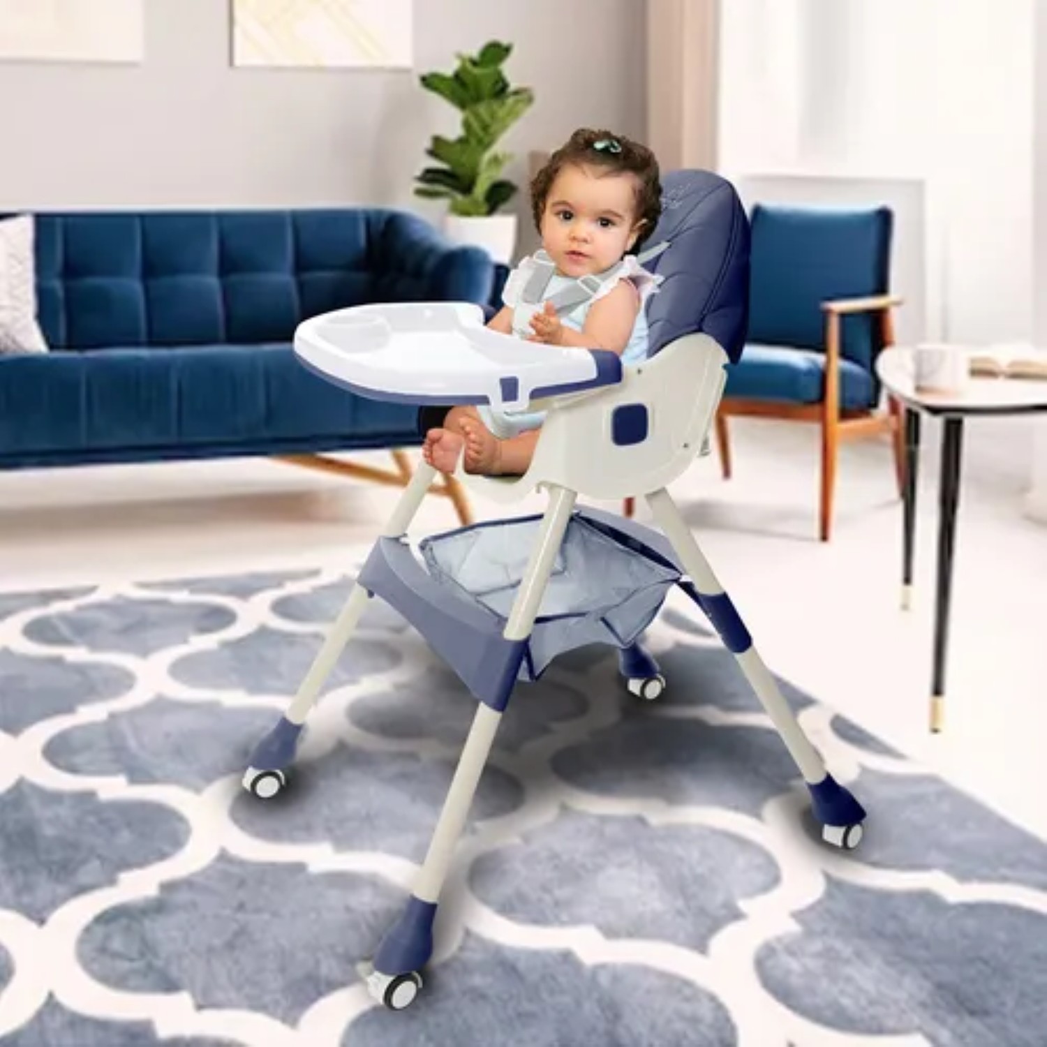 Silla Alta Periquera Azul Marino