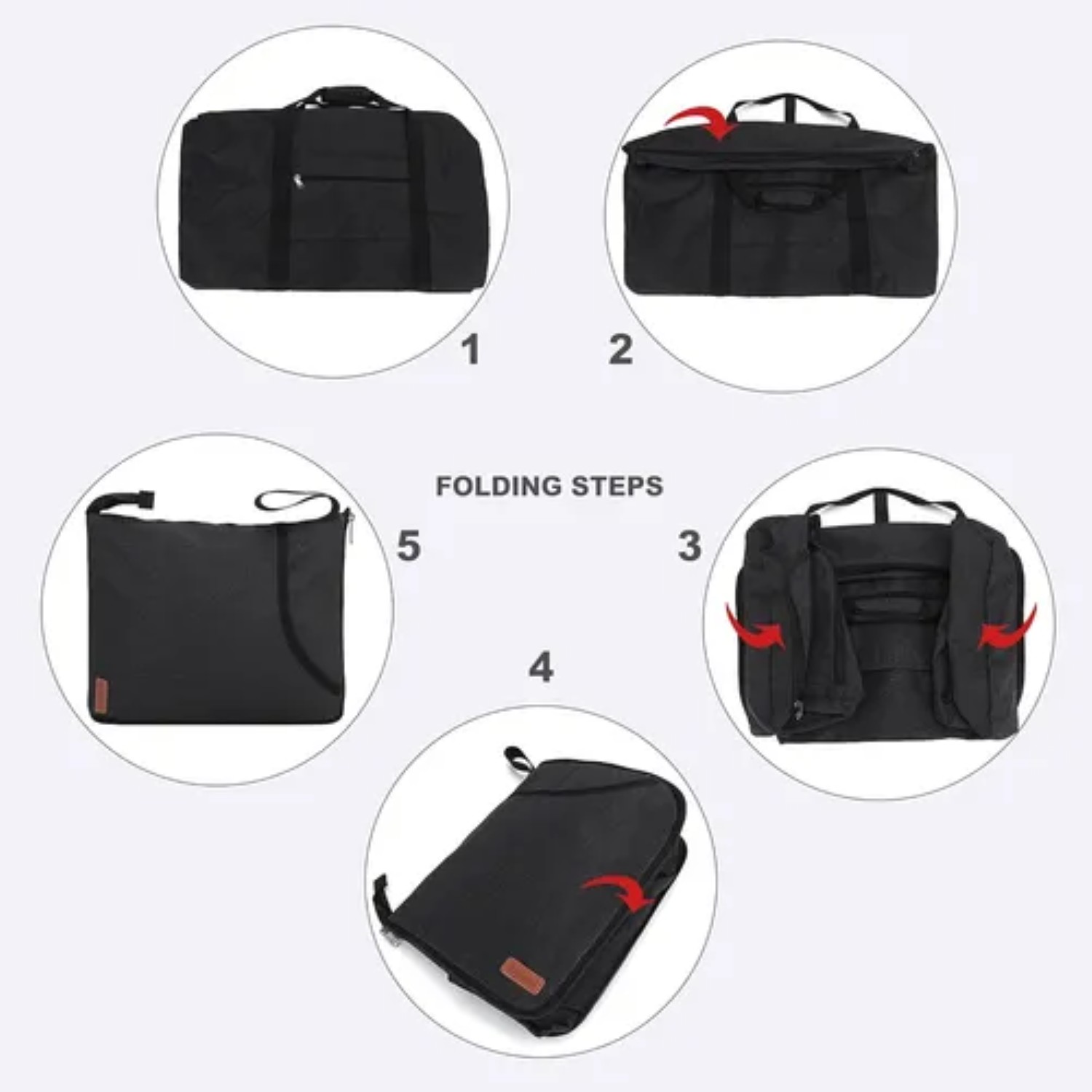 Maleta Bolsa Para Viajes Deportes Gym Fitness Bag Plegable negra