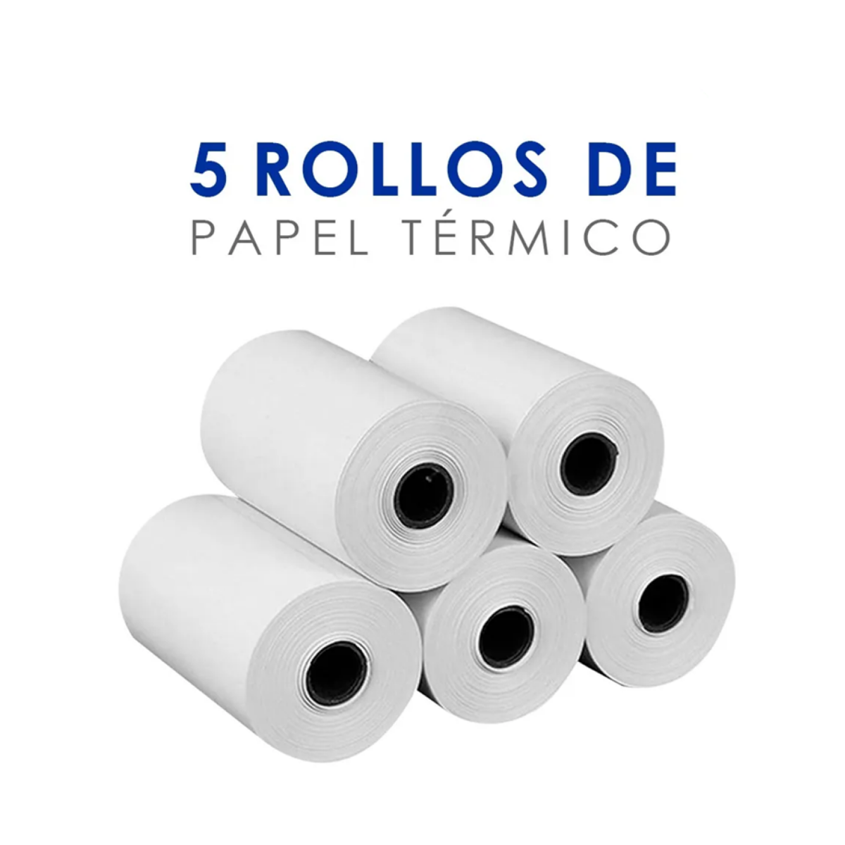 Impresora Térmica Tickets Usb 58mm Punto De Venta + 5 Rollos, negro