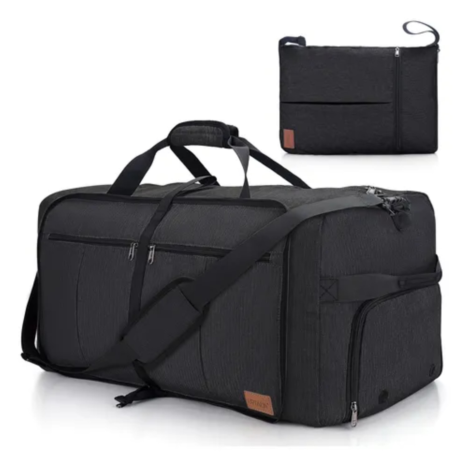Maleta Bolsa Para Viajes Deportes Gym Fitness Bag Plegable negra