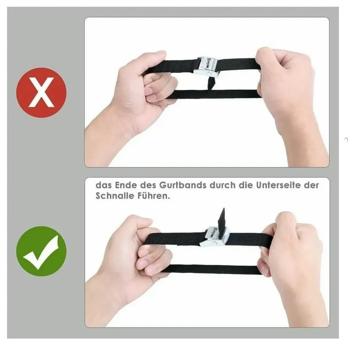 Set Cincho Correa Amarre Trinquete Hebilla Cinta Auto Moto 2m, Negro