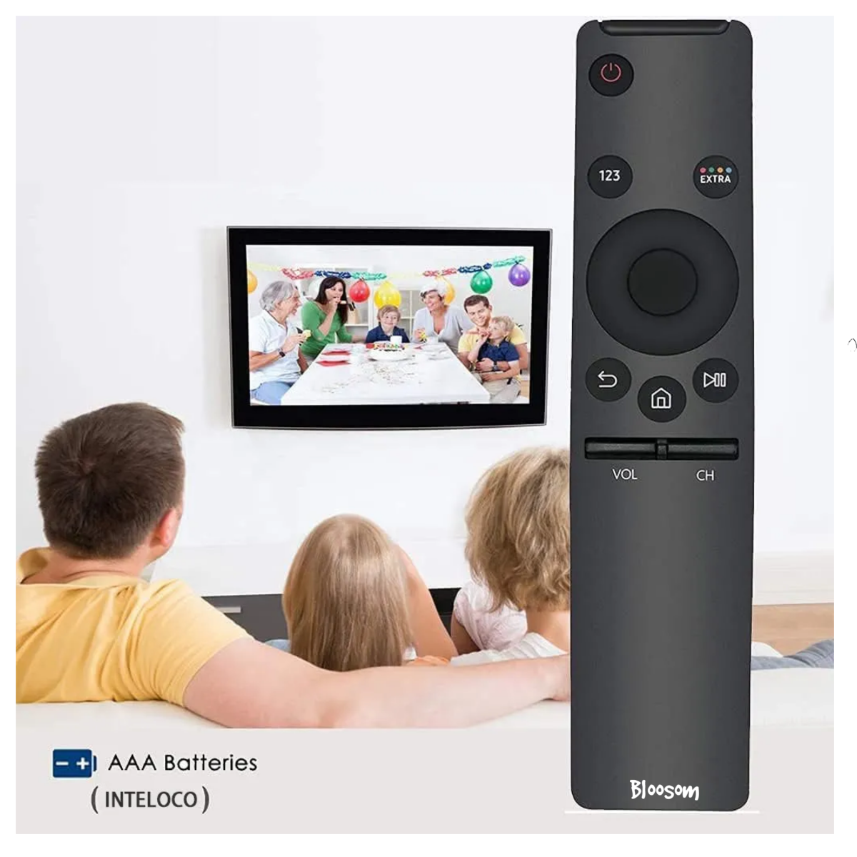 Control Compatible Con Samsung Smart Tv 4k, Negro