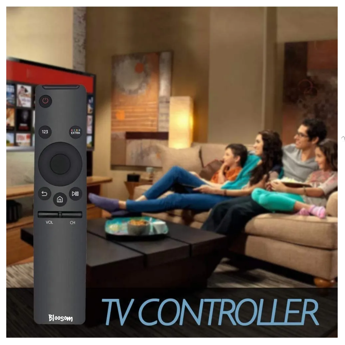 Control Compatible Con Samsung Smart Tv 4k, Negro