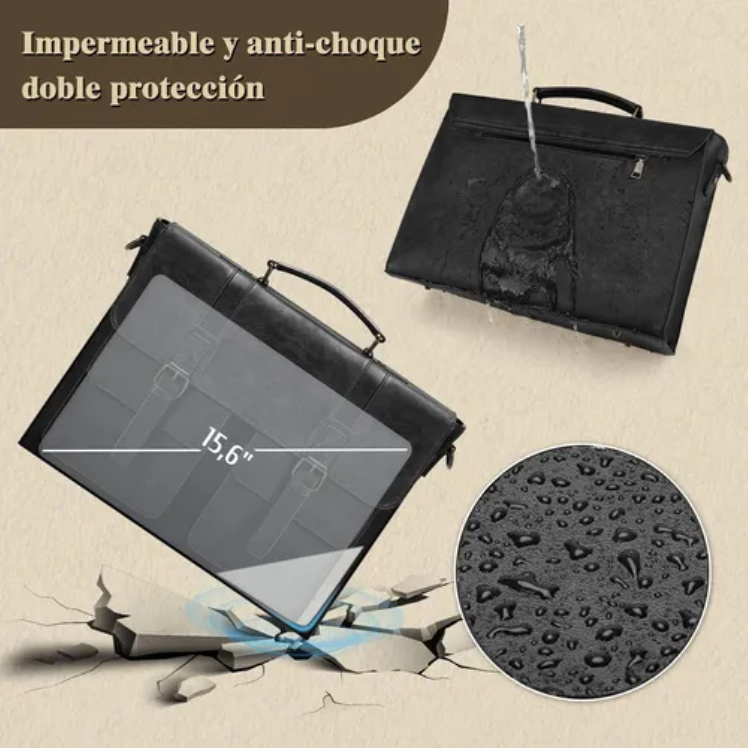 Portafolio Para Laptop Maletines Para Hombre De 5,6 Pulgadas negro