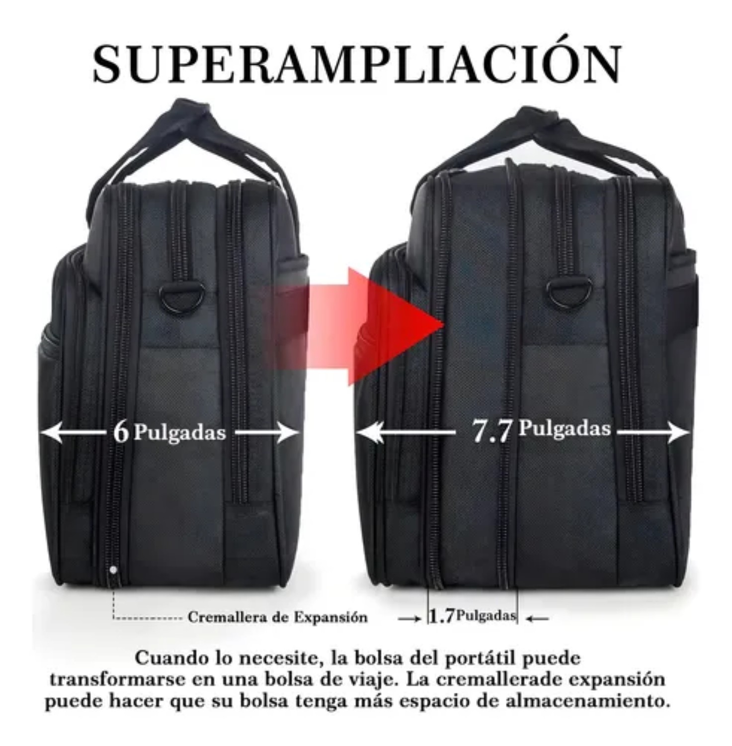 Maletin Para Laptop De 17 Pulgadas negro