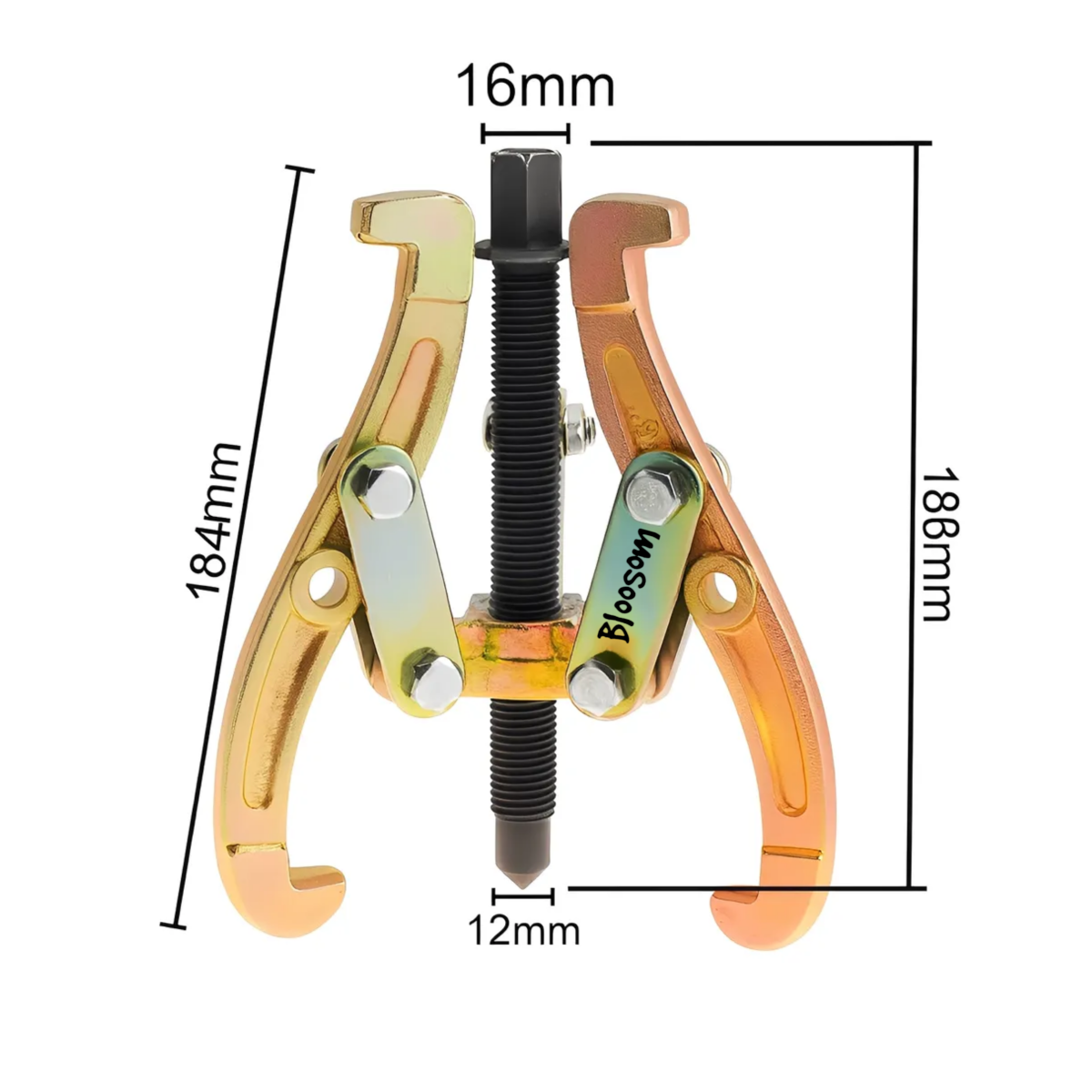 Extractor Engranes Poleas Reversible Forja Brazos 6 Pulgadas, Dorado