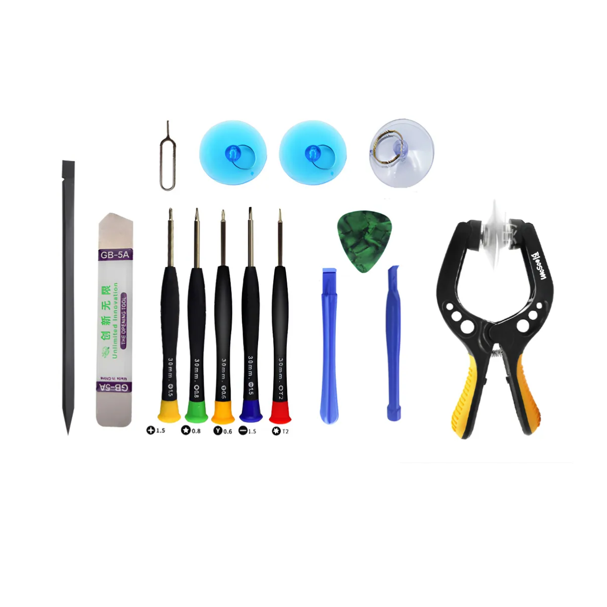 Kit Herramientas 15 En 1 Reparación Pinza Separador Display, Multicolor