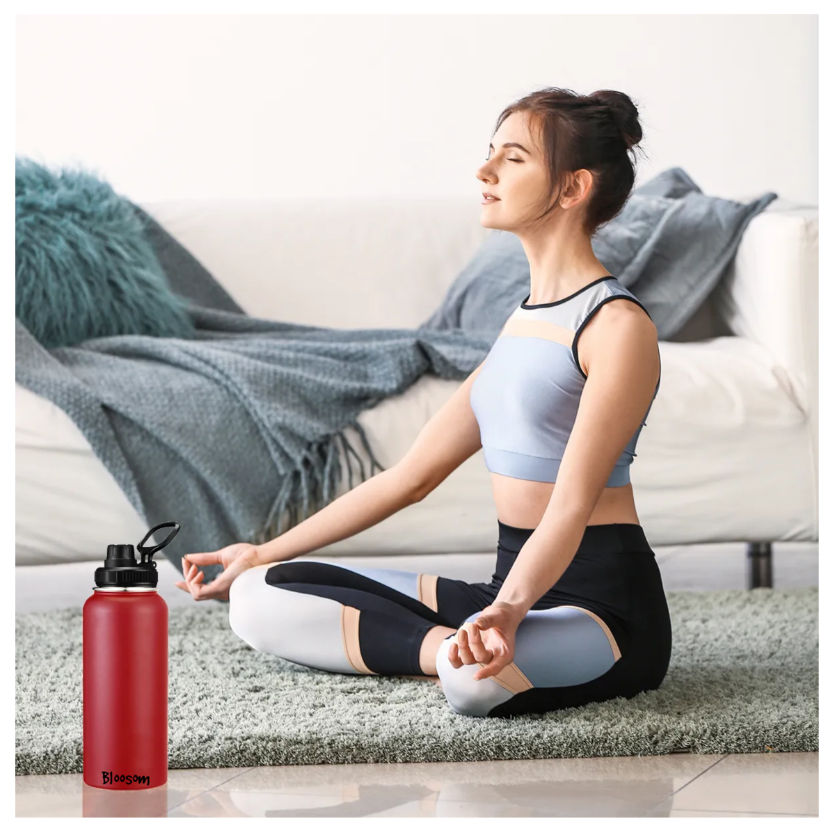 Termo Vaso-botella Acero Inoxidable Fría/caliente 32 Oz,  Rojo