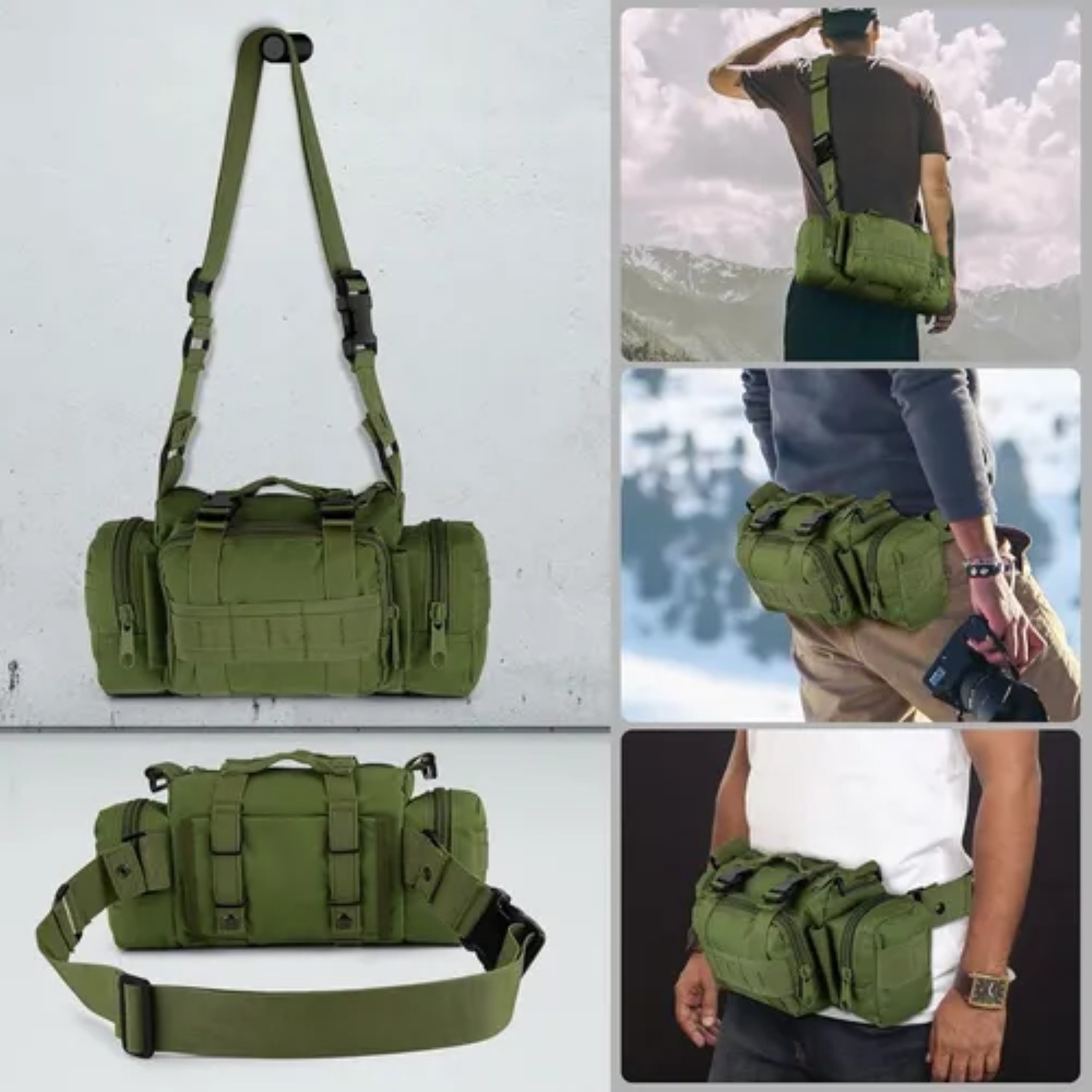 Estuche Rígido Para Gafas WYNEX – Compatible Con MOLLE, Interior Acolchado, Para Uso Táctico, Senderismo Y EDC