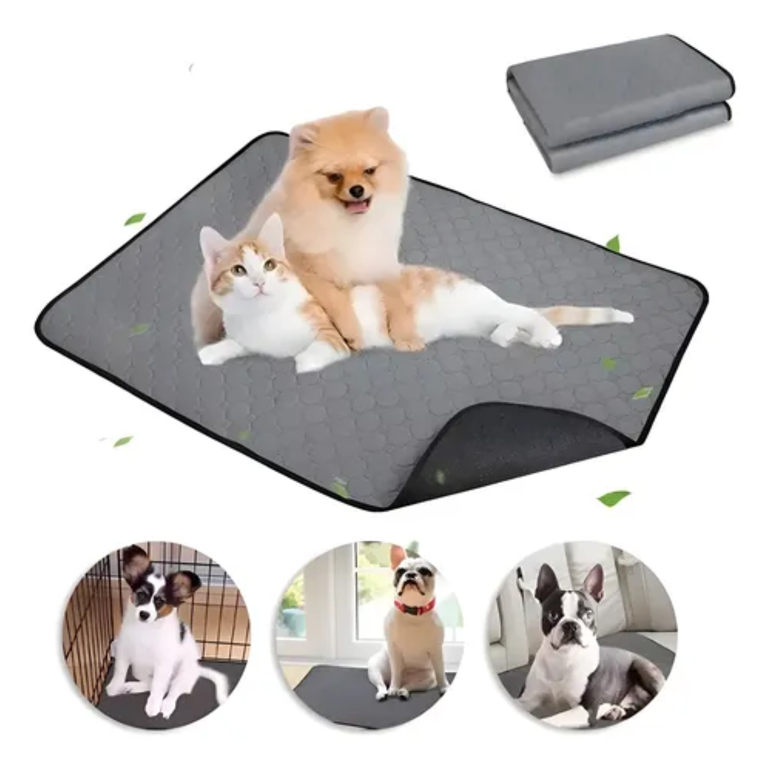 Pañales Tapete Entrenador Para Perro Almohadillas Gris