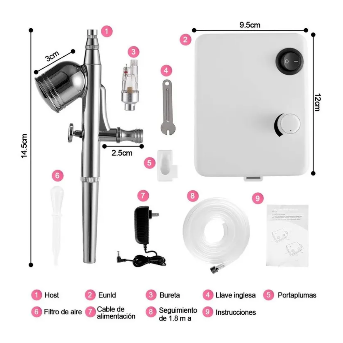 Kit Aérographe Professionnel,SucceBuy Aérographes Double Action à - Foto 12