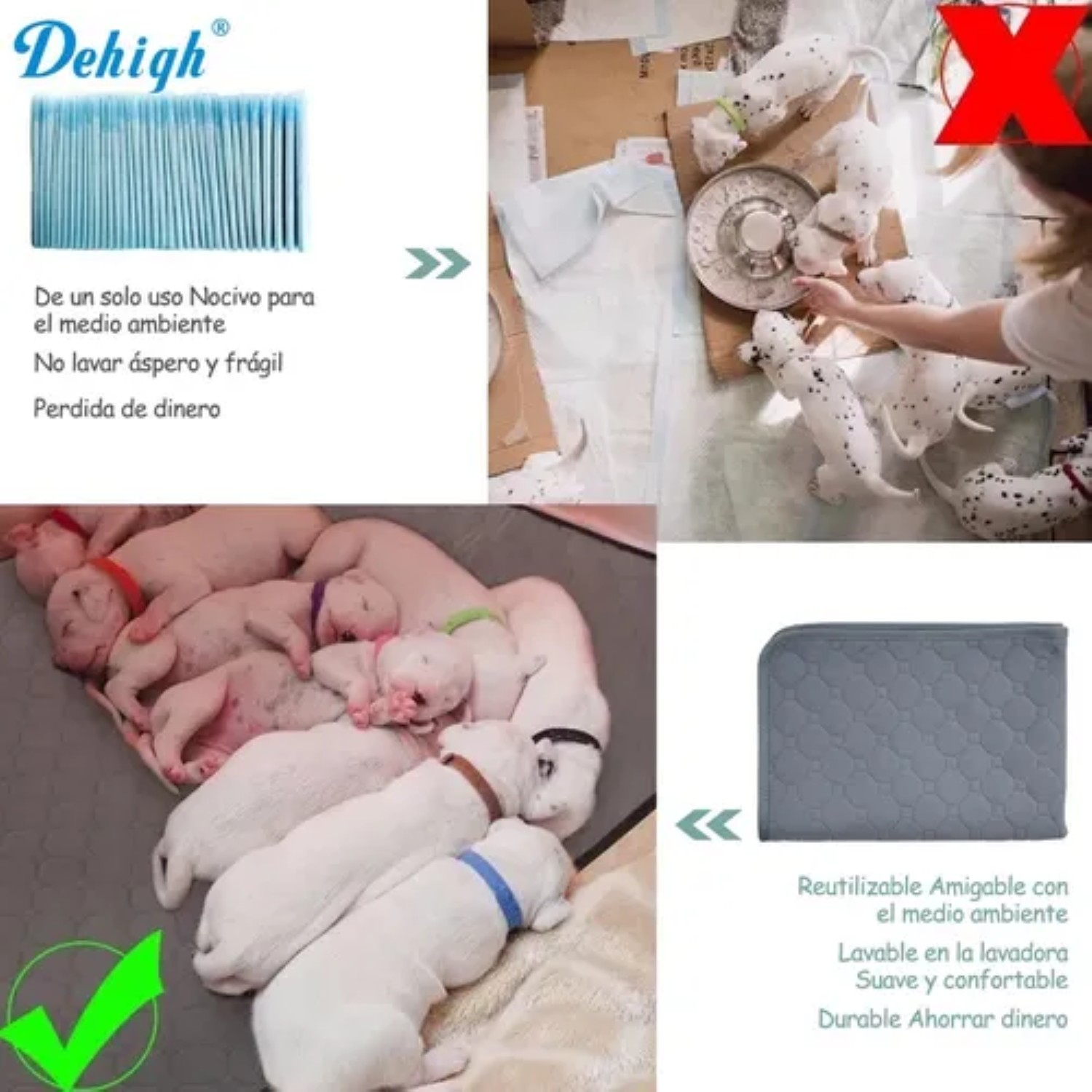 Pañales Tapete Entrenador Para Perro Almohadillas Gris