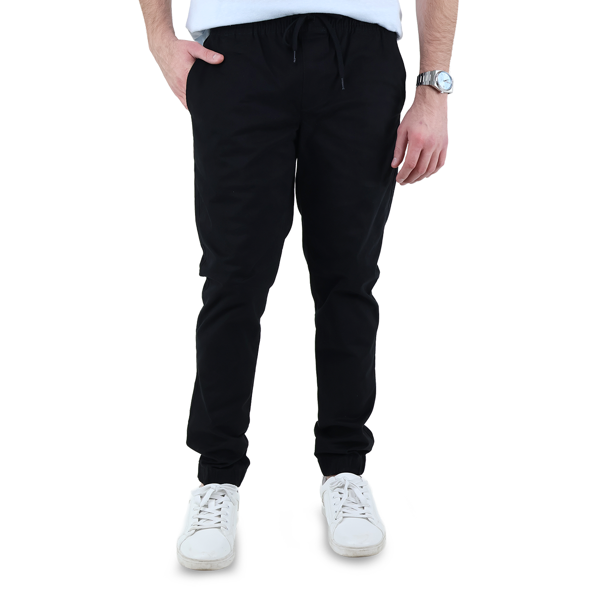 Pantalón Jogger Casual Para Caballero Con Bolsas Y Cordón Ajustable
