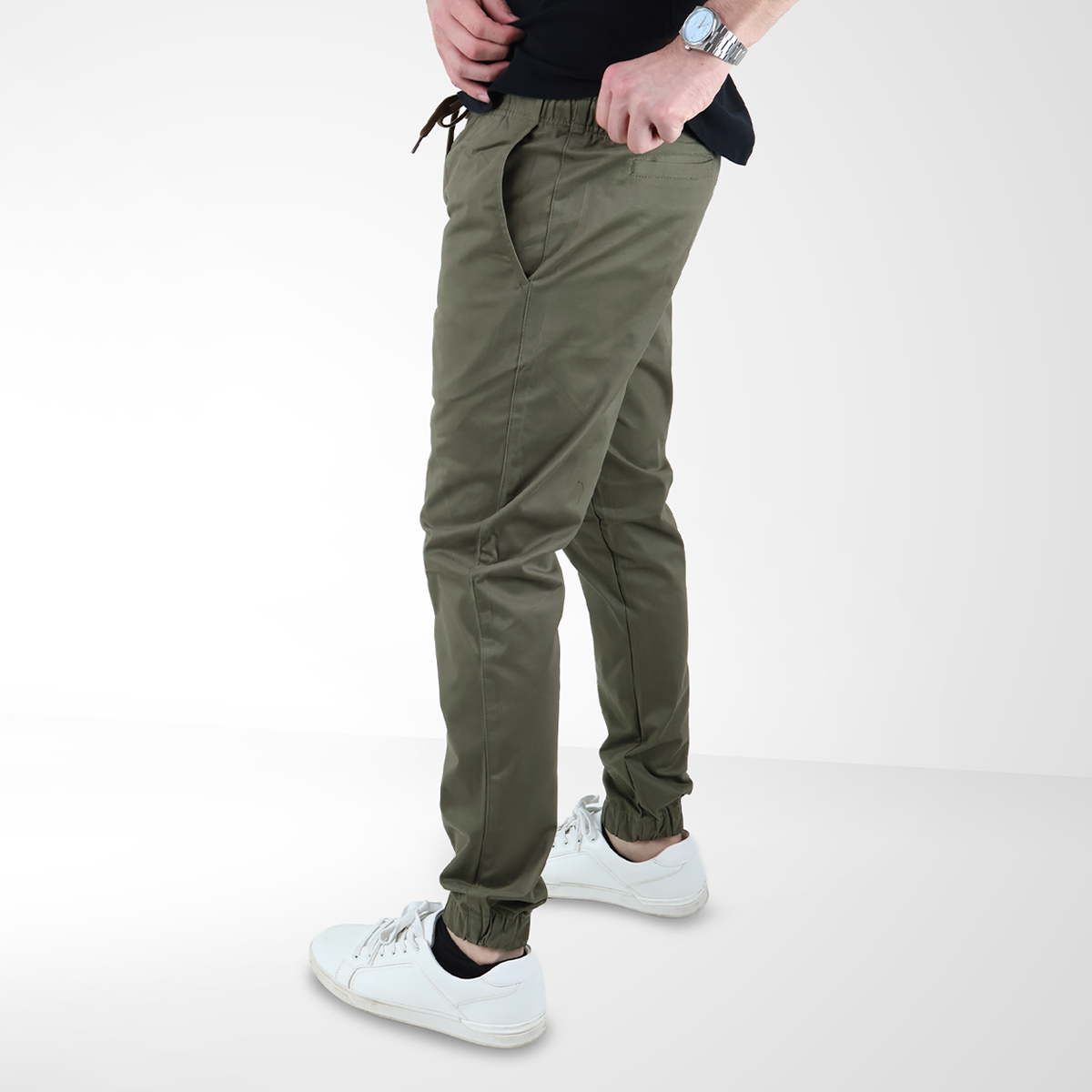 Pantalón Jogger Casual Para Caballero Con Bolsas Y Cordón Ajustable