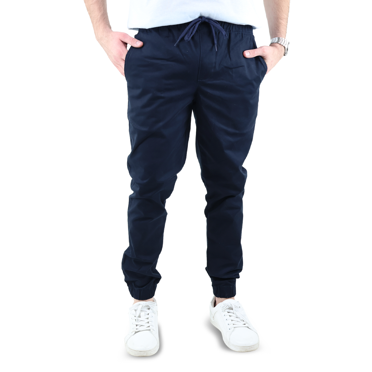 Pantalón Jogger Casual Para Caballero Con Bolsas Y Cordón Ajustable