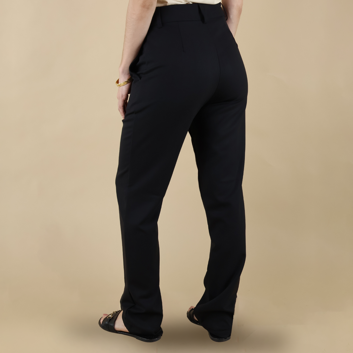 Pantalón Negro De Vestir Para Dama Elegante Oficina Moda Mujer