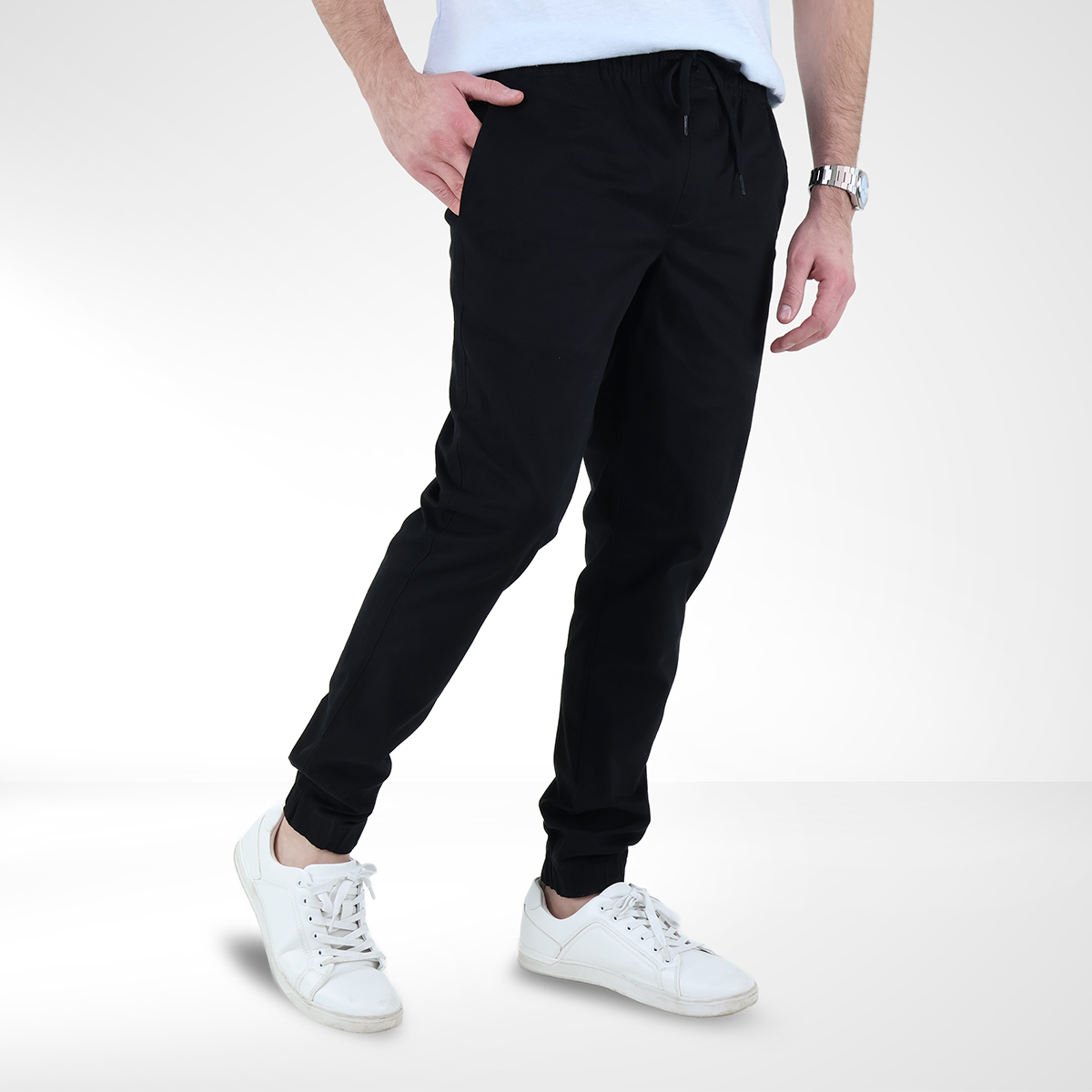 Pantalón Jogger Casual Para Caballero Con Bolsas Y Cordón Ajustable