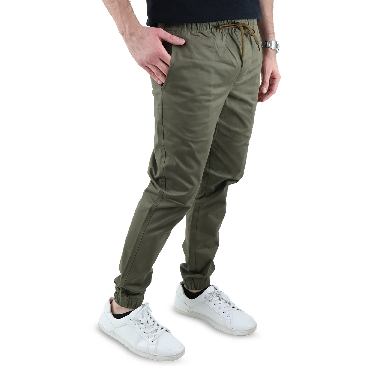 Pantalón Jogger Casual Para Caballero Con Bolsas Y Cordón Ajustable