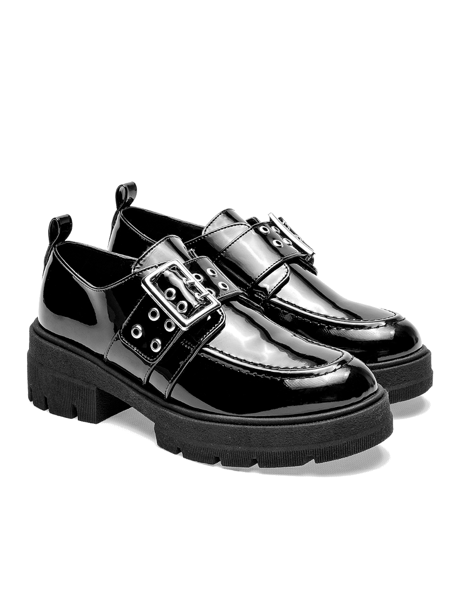 ZAPATO DE CHAROL PARA MUJER COLOR NEGRO