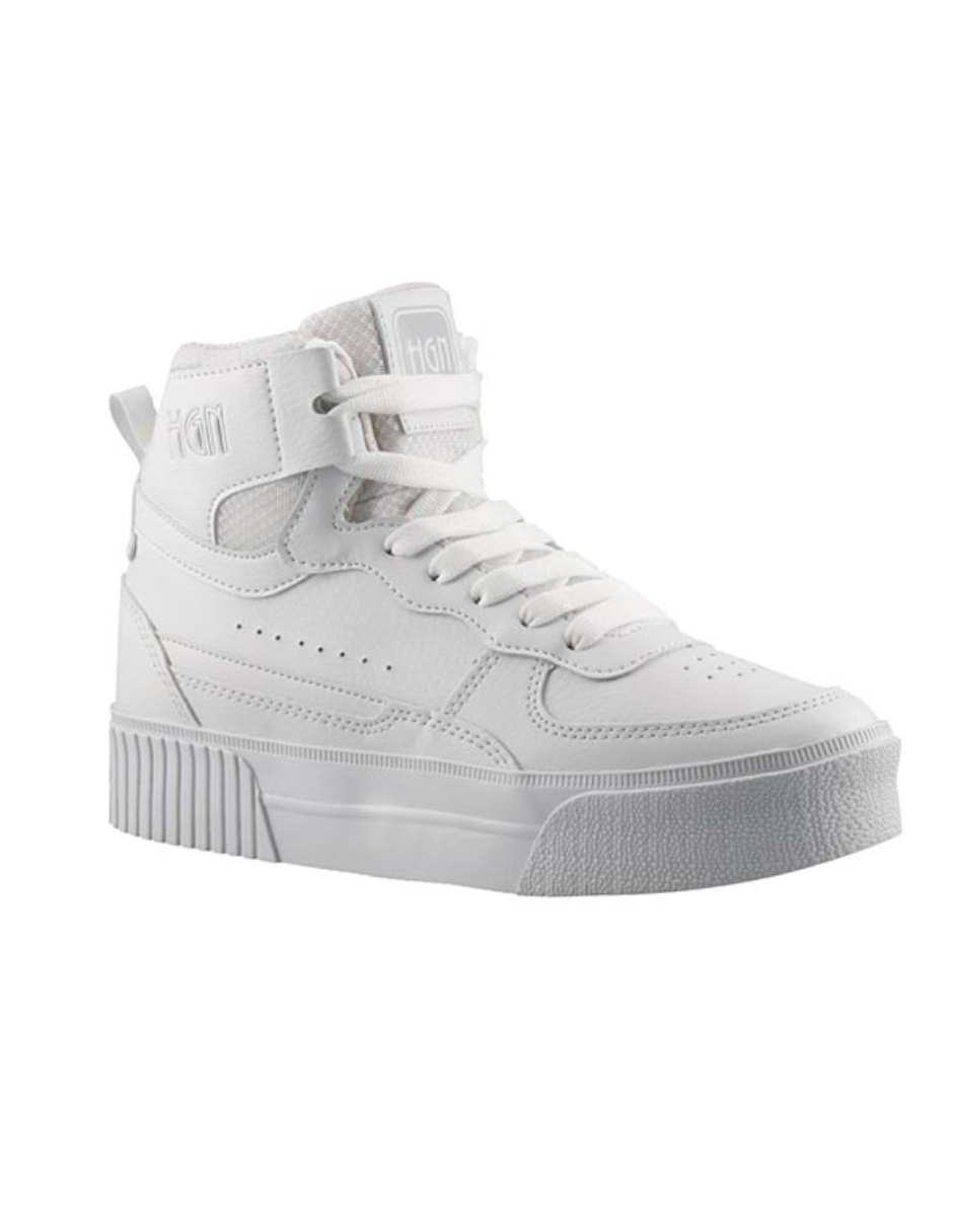 TENIS DE BOTA COLOR BLANCO