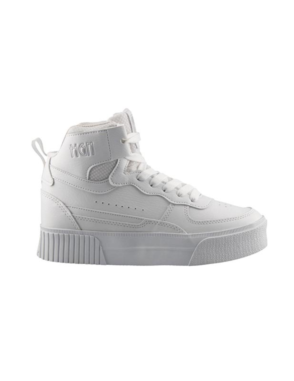 TENIS DE BOTA COLOR BLANCO
