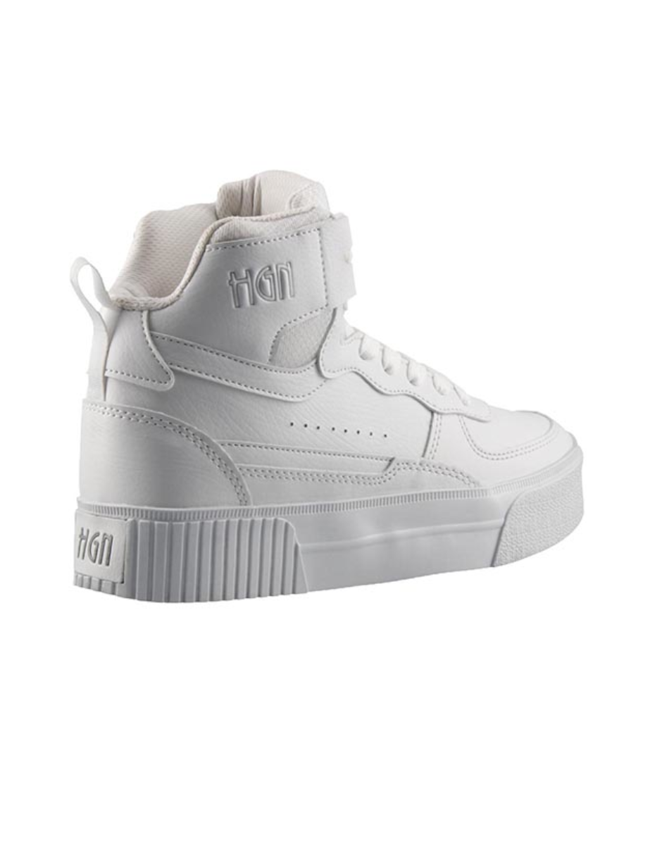 TENIS DE BOTA COLOR BLANCO