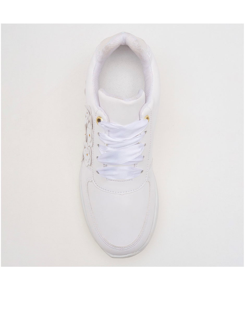 TENIS CON PLATAFORMA COLOR BLANCO