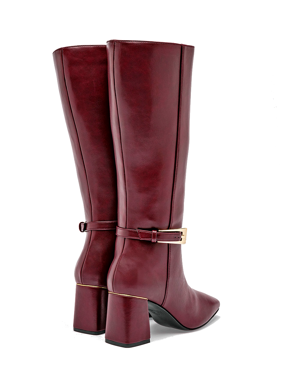 BOTA MUJER COLOR VINO PARA EXTERIOR