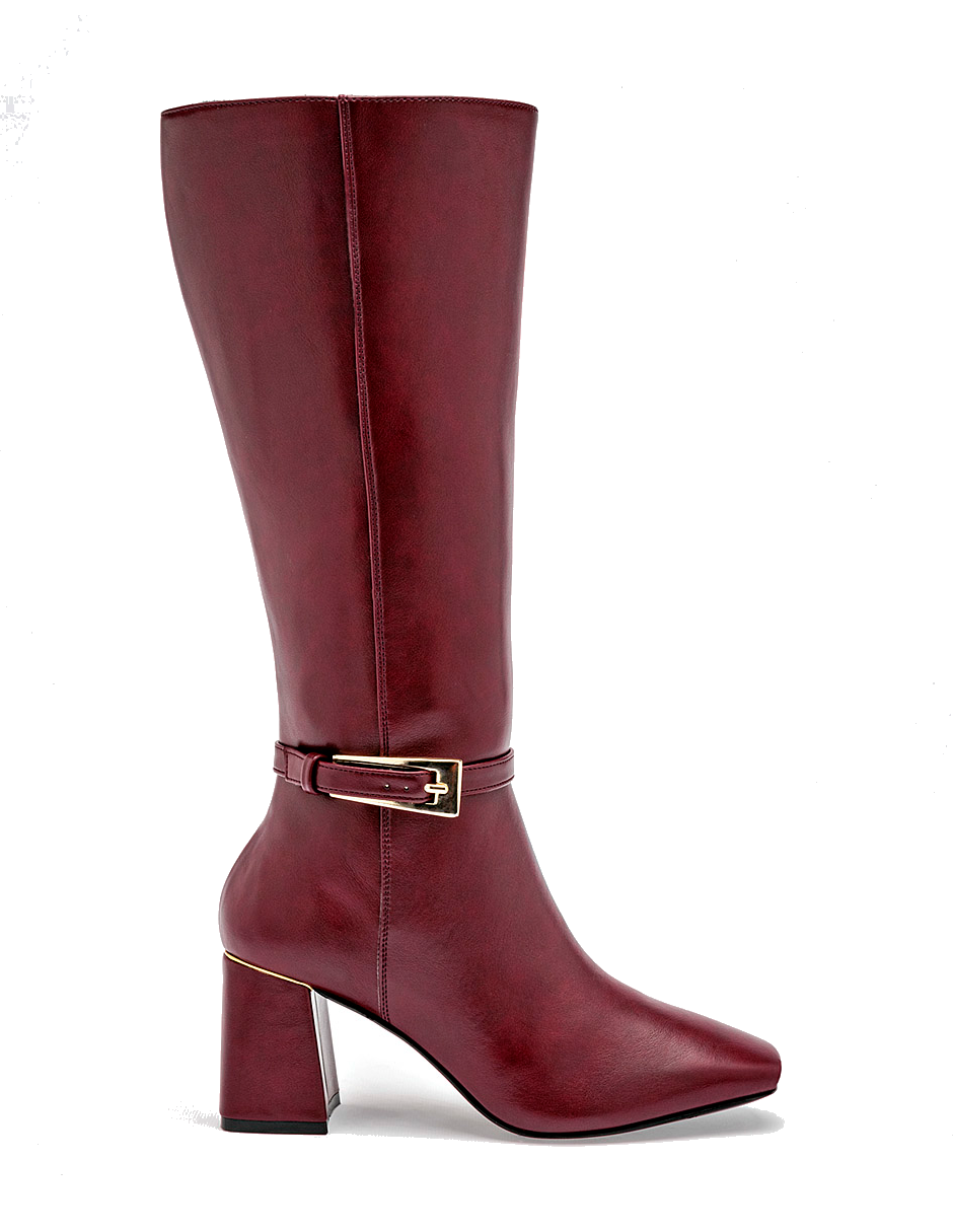 BOTA MUJER COLOR VINO PARA EXTERIOR