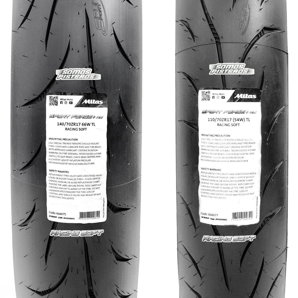 LLANTAS MITAS SPORT FORCE+ Racing Soft 110/70 17 Y 140/70 17