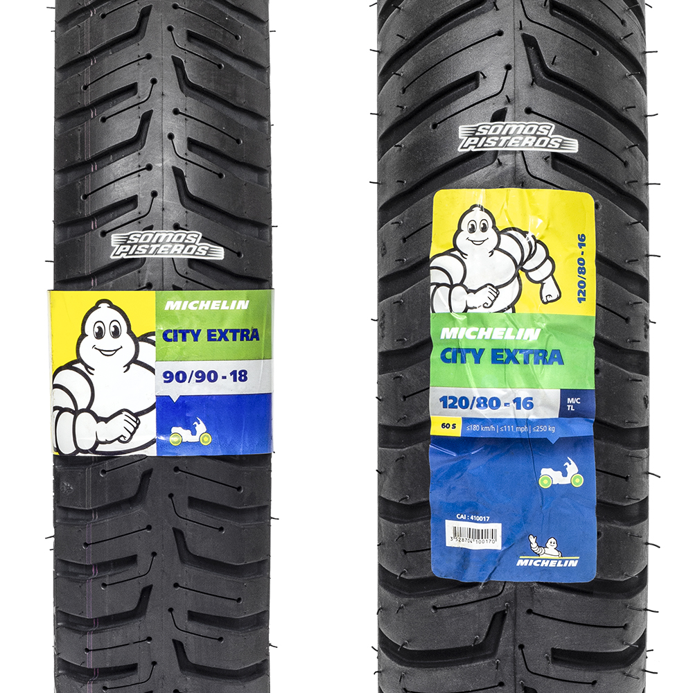 Llantas Michelin City Extra  90/90 18 y 120/80 16 GZ150 V15