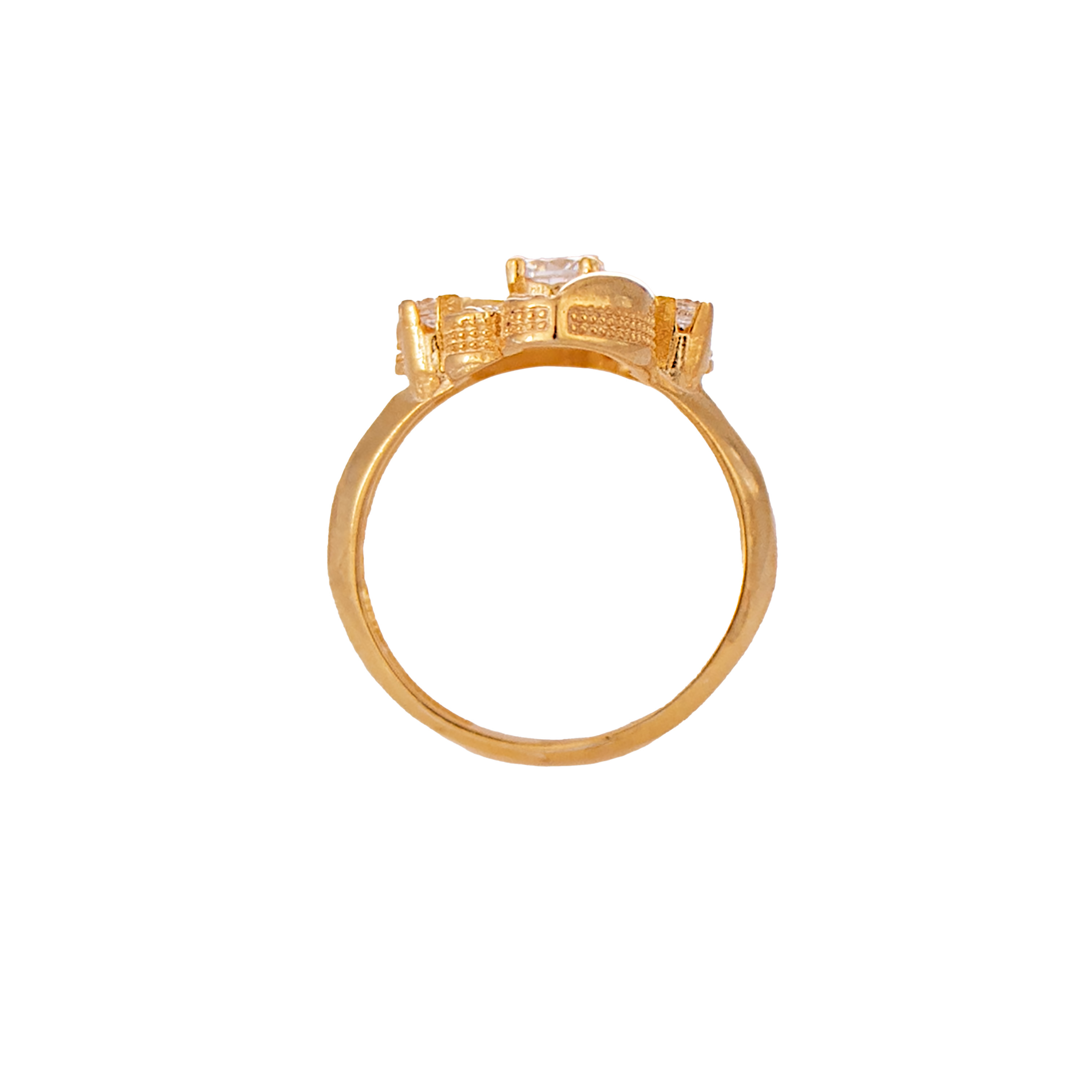 Anillo turco Marmara Kelebek de Plata 925, con baño de Oro de 14k y zirconia cúbica